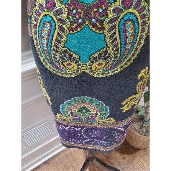 Charming Charlie Womens Multicolor Polyester Round Neck Knee Length Dress Size L - Picture 4 of 11